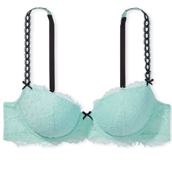 Victorie Secret Dream Angels Ribbon Slot Push-Up Bra 32DDD NWT IN PACKAGING - Picture 3 of 7